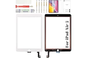 BEXUPULL for iPad Air 2 Screen Repair Kit for iPad Air 2 Digitizer Replacement A1566 for iPad Air 2 Touch Screen Replacement A1567 Without Home Button White (Without LCD)