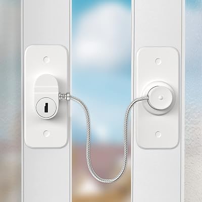 AOSITE Window Safety Lock 4 Pack Self Adhesive UPVC Child Safety Lock