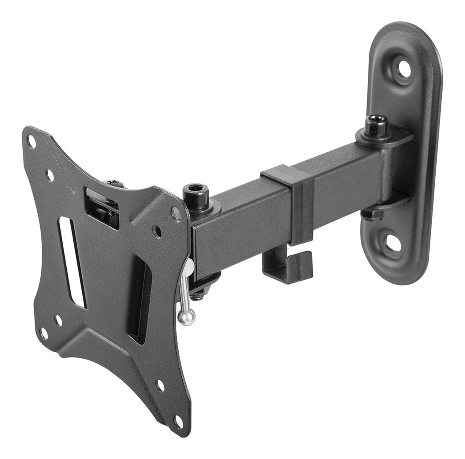 Deltaco Monitor Wall Mount, Movable TV/Monitor Bracket for Monitors from 13 to 27 Inch Flat & Curved, Monitors/TVs up to max. 25 kg VESA Standard 75 x 75 mm to 100 x 100 mm, Black