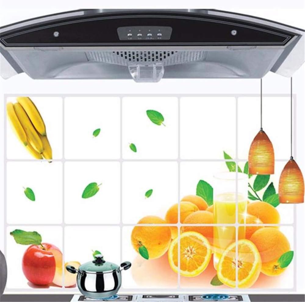 Fruit Pattern Oil Proof Wall Sticker, Harpily Lemon Kitchen Oilproof Removable Wall Stickers Art Decor Home Decal 75×45Cm