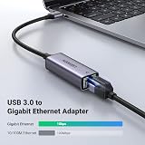 UGREEN USB Ethernet Adapter 1000 Mbps Gigabit Network Adaptor Aluminum Grey view 2
