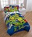 Jay Franco Nickelodeon Teenage Mutant Ninja Turtles Kapow' Twin/Full Reversible Comforter, Retro Bam