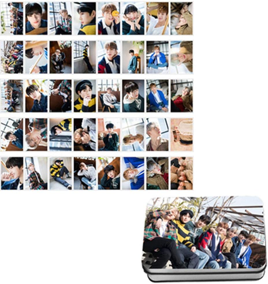 SosoJustgo2 40 Pcs Fashion Kpop Monsta X Mini Album Spring Memorize Official Original selected photocard Lomo Cards Set Novelty Souvenir Accessories Fans Gift Kit(Set02 40PCS 8.96.3CM)