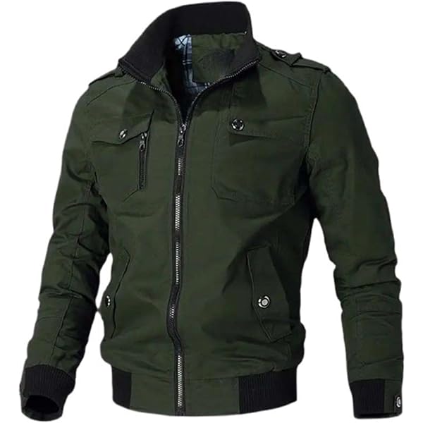 JEsilunmaMY Men's Winter Cotton Military Jacket Multi-Pocket