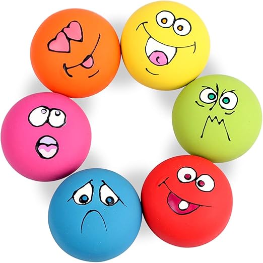 squeaky dog balls with faces