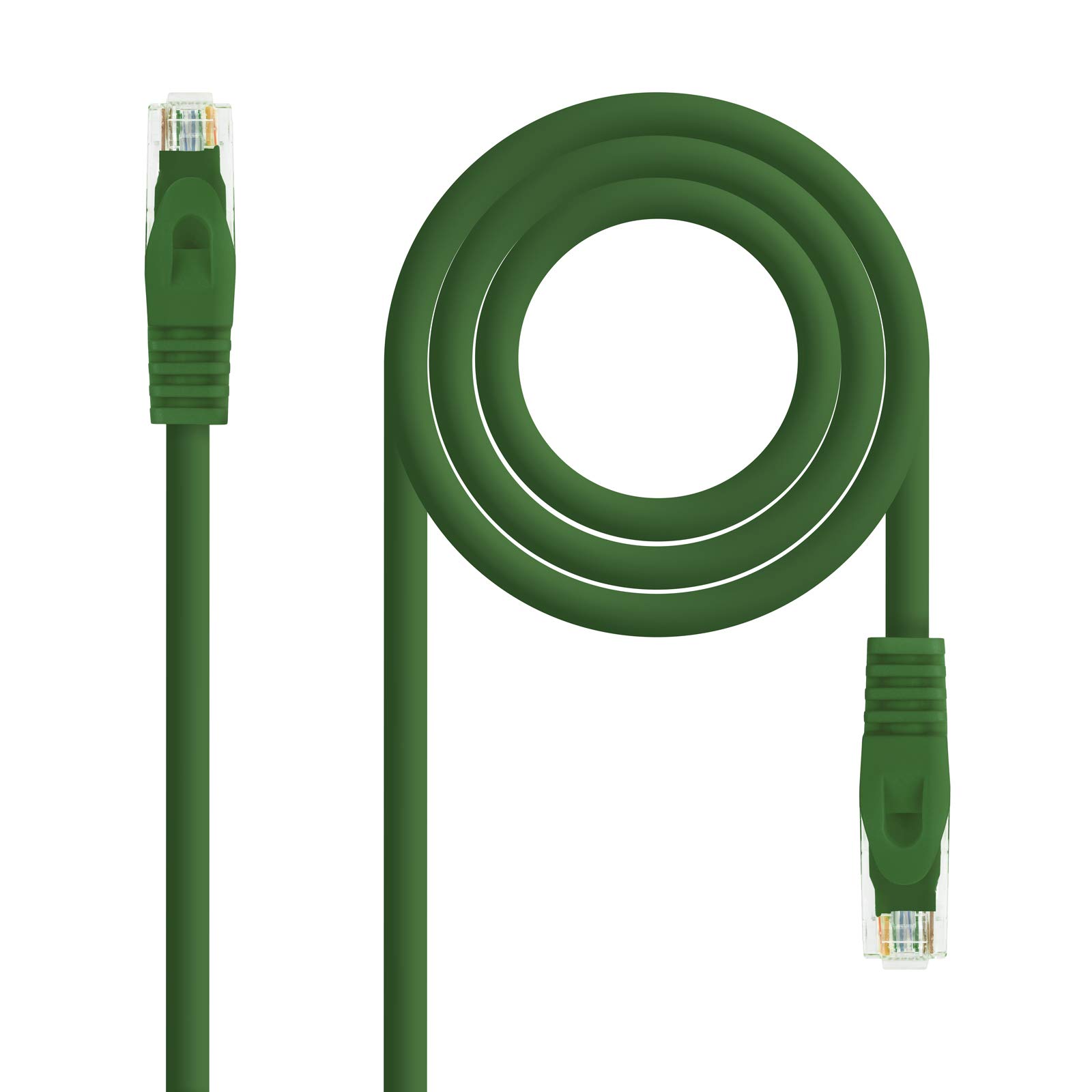 NanoCable 10.20.1800-GR Ethernet Network Cable RJ45 LSZH UTP Cat. 6A, AWG24, 100% Copper, Allogen-, Green, 0.5 m Hose