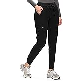 COZYFIT Medical Scrub Pants for Women - Soft Stretch,Drawstring Jogger Pants with 5 Pockets