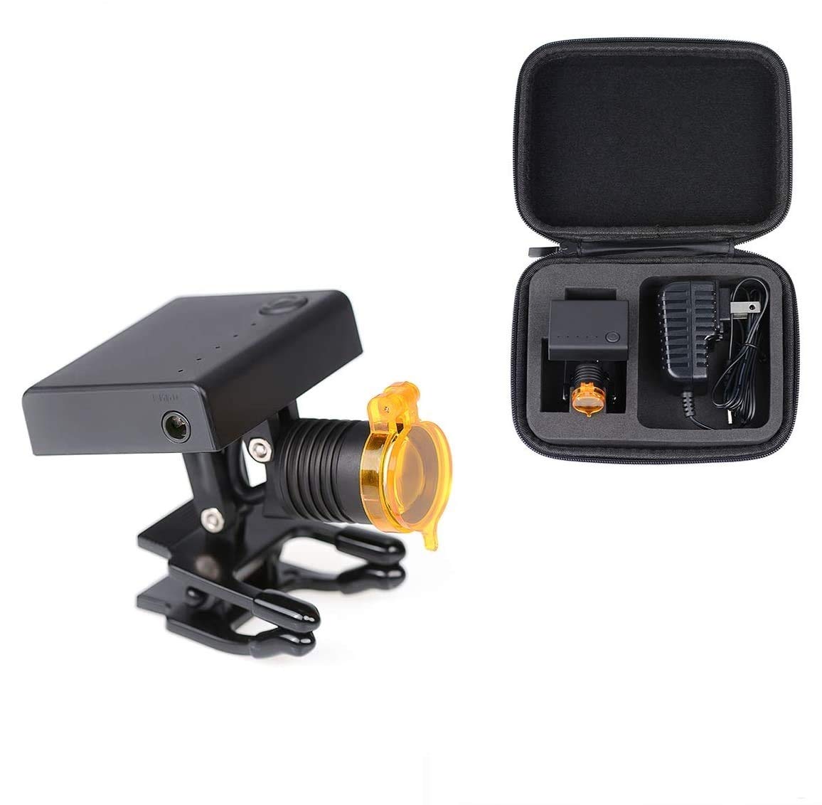 3W Portable LED Head Light Wireless Headlight with Optical Filter Clip-On Type for Binocular Loupe