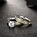 HMILYDYK Stainless Steel Sparkle Cubic Zirconia Crystal 2 Pcs A Set Promise Ring Wedding Band Sizes 6 - 9 (Size 9)