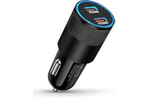 AILKIN USB C Car Charger, 60W Cigarette Lighter Flush Adapter, Type C Fast Charging Car Plug Block for iPhone 15 14 13 Pro Max, Galaxy S24 S23 Ultra, Pixel 8 7 6 Pro,3A XL, LG Stylo, Automobile USB PD Port