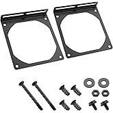 YAODHAOAD Fan Mount Stand Bracket, Metal Computer Case Fan Mount Rack Kit, Universal PC Case Fan Holder Accessory for Enhanced Cooling System DIY (2PCS) (12CM)
