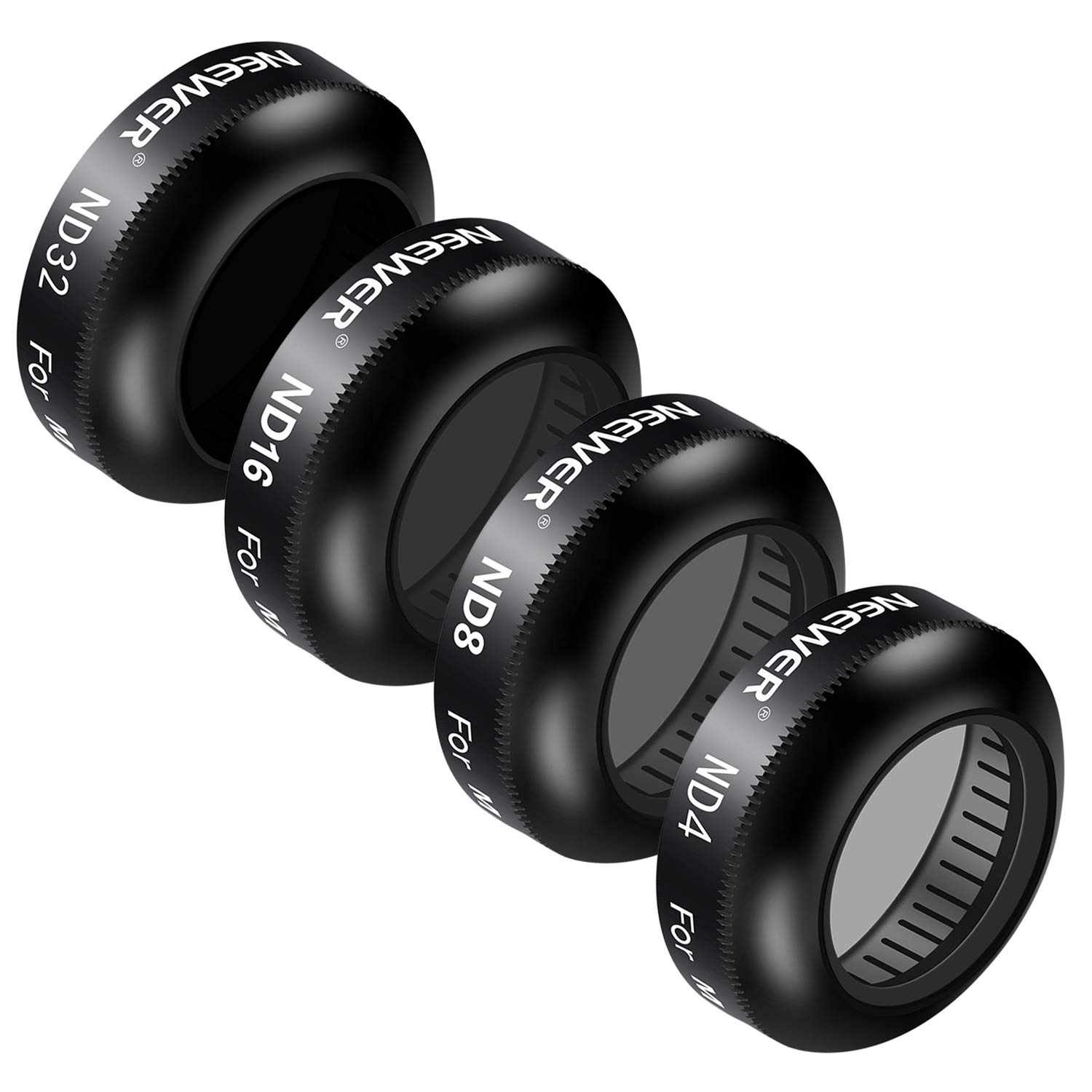 Neewer 4 Pieces Filter Kit for DJI Mavic Pro Drone Quadcopter Includes: ND4, ND8, ND16 and ND32 Filter, Made of Multi Coated Waterproof Aluminum Alloy Frame Optical Glass (MC-16)