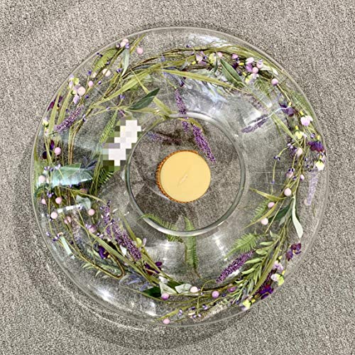 WGV-UFO-Bowl-Glass-Vase-Diameter-20-Height-6-Clear-Flat-Oval-Round-Bubble-Floral-Planter-Terrarium-for-Wedding-Event-Home-Decor-1-Piece-VUF2006