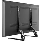 5Rcom TV Stand Mount, Universal Tabletop for 22-65 Inch Flat Screen TVs | Height Adjustable TV Base, Strong TV Legs Holds up to 88lbs, Max VESA 800 x 500mm, Plasma LCD LED
