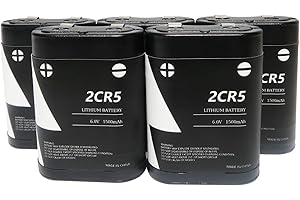 LeeCrynoid (5-Pack) 6V 2CR5 Battery,1500mAh Lithium Photo Battery Replaces 2CR5, DL245, DL2CR5, DL345, DL345A, EL2CR5, EL2CR5BP, EOS 1V, KL2CR5, KL2CR5-1, PR2CR5, RL2CR5, RL2CR5-1