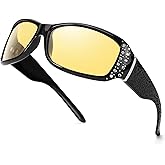 LVIOE Night Vision Glasses for Driving Anti Glare Polarized Sunglasses for Women LN010