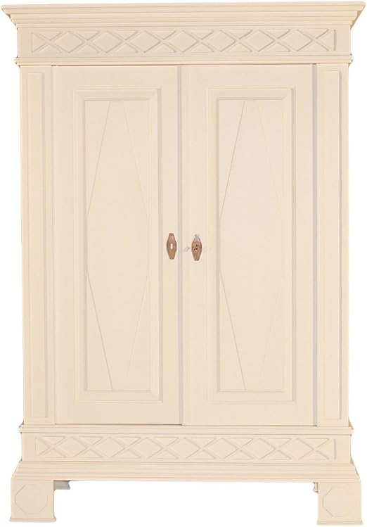 Vintage Line Landhausmobel Garderobenschrank Nappo Holz Weiss Landhaus Amazon De Kuche Haushalt