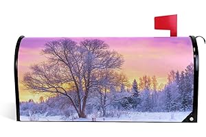ALAZA(MAILBOX COVER) WOOR Winter Magnetic Mailbox Cover Oversized for Garden Yard Outdoor Decorations-20.8" x 25.5"
