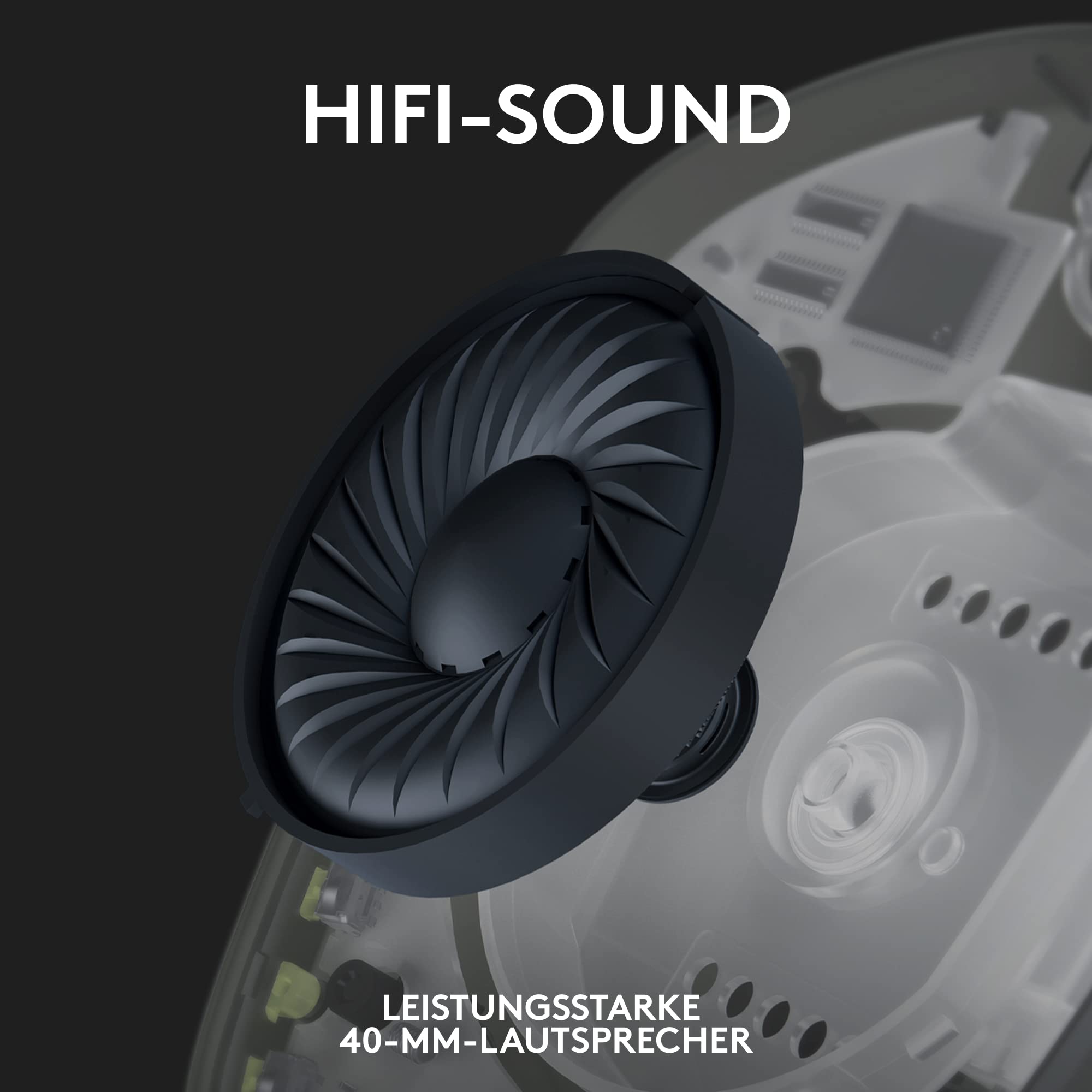 Logitech G G435 LIGHTSPEED, Kabelloses Gaming-Headset mit Bluetooth,Leichte Over-Ear-Kopfhörer, integrierte Mikrofone, 18 Stunden Akkulaufzeit, Dolby Atmos, PC,PS4,PS5,Nintendo Switch/Switch 2-Schwarz 4