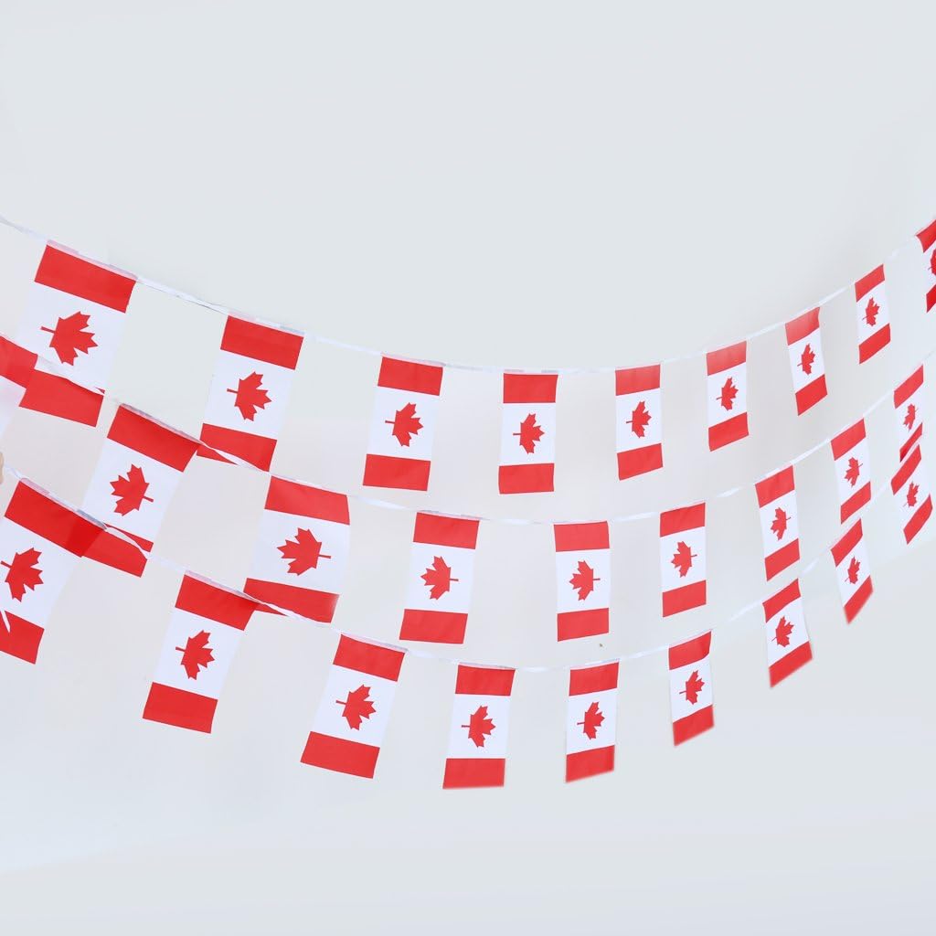 CANADA FLAG BUNTING Canadian 10m 30 Fabric Party Flags BANNER