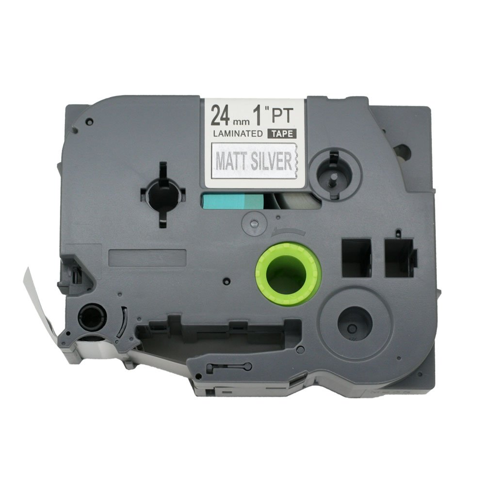 BROVACS 1 Pack Black on Matt Silver Label Tape Compatible for Brother P-Touch TZ M951 TZe M951 24mm 1" OPA1195M