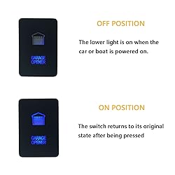 Blue Led Garage Opener Momentary Push Button Switch