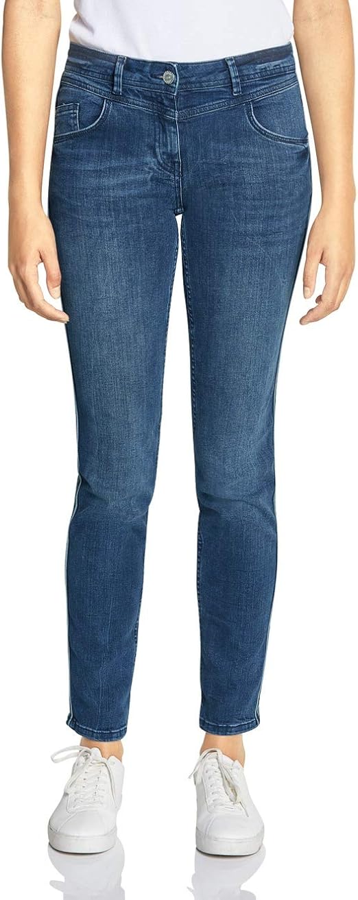 CECIL Damen Jeans „Scarlett“ – Loose Fit, Mid Waist, Bequemer Slim-Leg-Schnitt