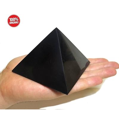 Shungite Polished Pyramid 90x90 mm (3,54x3,54 inch) stones crystal mineral large