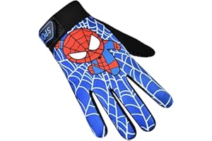 Miokkley Kids Bike Gloves, Spider Superhero Sport Gloves for Children Monkey Bars Climbing Riding Fishing Hunting
