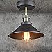 CLAXY Ecopower Industrial Mini Ceiling Light Bronze Semi-Flush Mount Ceiling Light Fixture