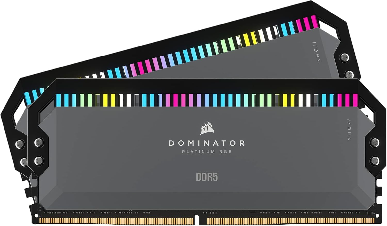 CORSAIR DOMINATOR PLATINUM RGB DDR5 64GB (2x32GB) DDR5 6000MHz CL30 AMD EXPO Intel XMP iCUE Compatible Computer Memory – Grey (CMT64GX5M2B6000Z30)