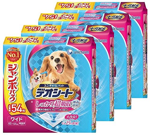 ペットライン デオシート しっかり超吸収 無香消臭タイプ ワイド 54枚入×4個の商品画像