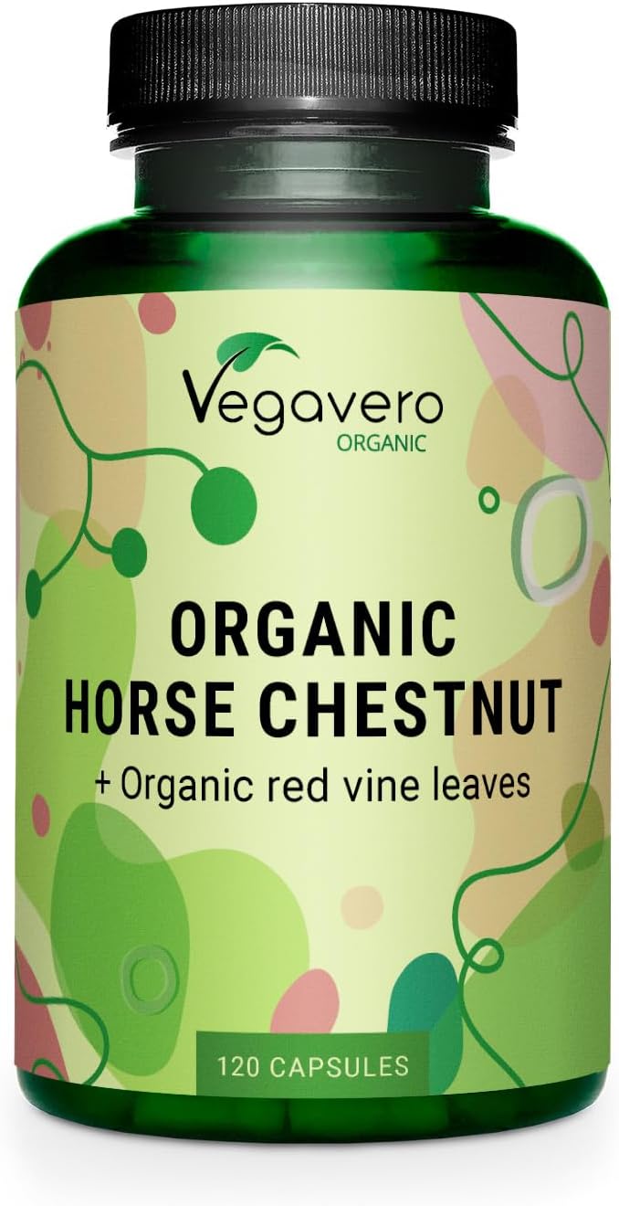 Vegavero Organic Horse Chestnut Extract 120 Capsules Vegan Circulation