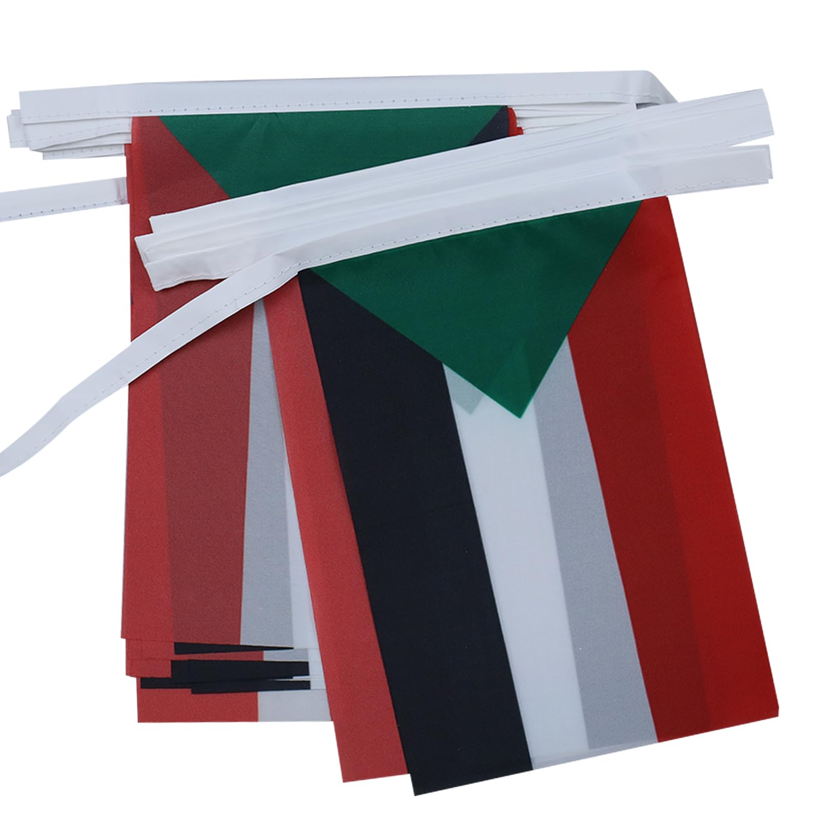 AZ FLAG - Sudan Bunting Flag - 40 Ft Garland with 20 Sudanese Flags 18'' x 12'' - 100% Polyester String Pennant - 12 meters