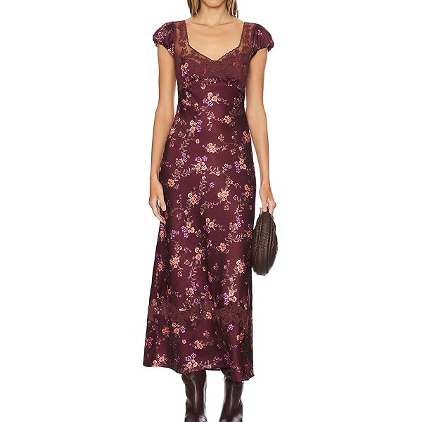 Vestido Cheongsam Estilo Vintage - Estampado Floral, Cuello Alto, Manga Larga Y Abertura Lateral