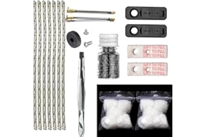 MOKOVI Universal Lighter Replacement Repair Kit (Spring Screw, Flint Stone, Cotton, Wick, Cotton Felt Pad & Rubber Felt Pad ，Tweezers)