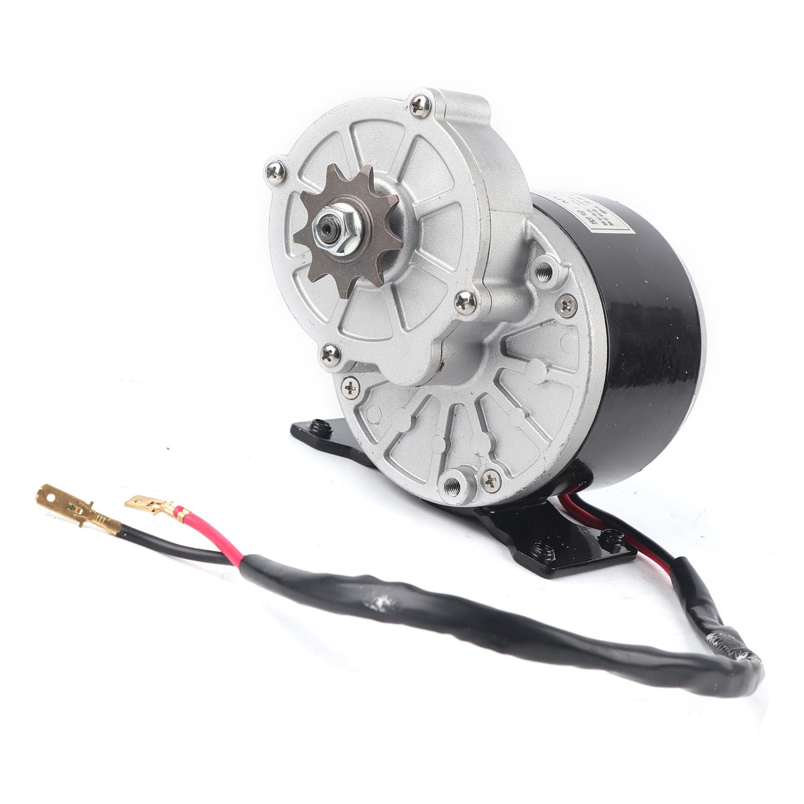 Gear Reduction Electric Motor,12V 250W Gear Reduction Motor with 9 Tooth Sprocket Brushed DC Motors Reductor for E-bike Scooter Door Lock Curtain Machine