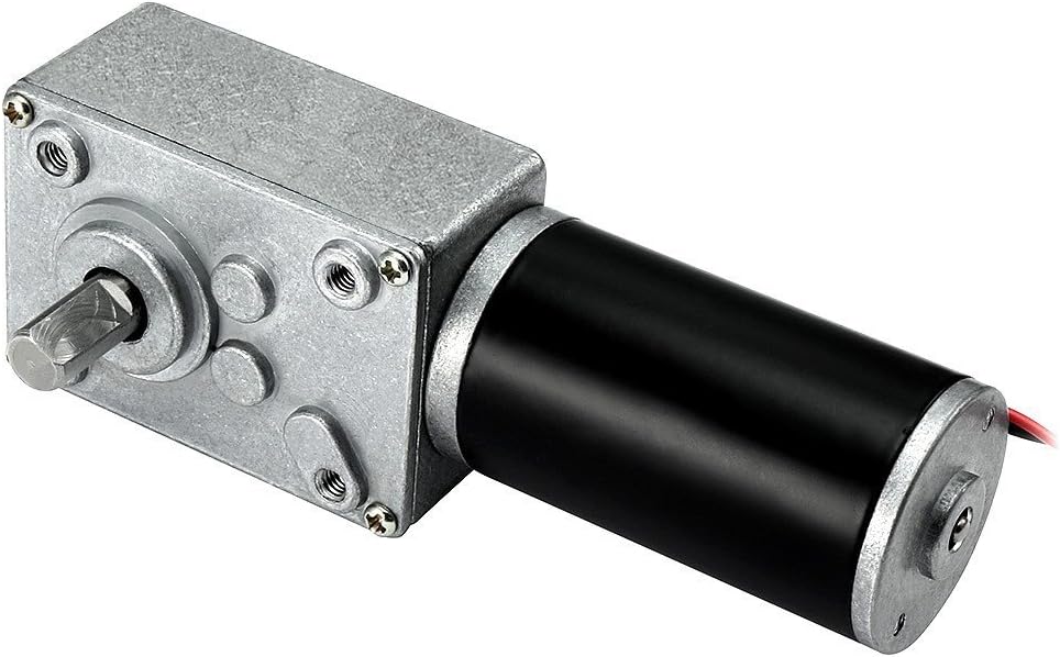 uxcell DC 12V 20RPM Worm Gear Motor 20kg-cm Reversible High Torque Speed Reduce Turbine Electric Gearbox Motor 8mm Shaft