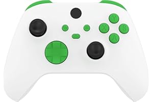 eXtremeRate Replacement Buttons for Xbox Core Wireless Controller, Green DIY Accessories Kit LB RB LT RT Bumpers Trigers Dpad ABXY Start Back Sync Share Keys Parts for Xbox Series X & S Controller