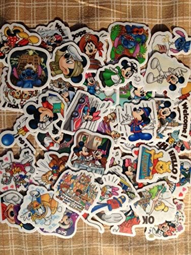 OJVVOP Disney Theme Park Homemade Line Maps Pocket Account Mobile Phone Album Decoration Stickers 40 Pieces