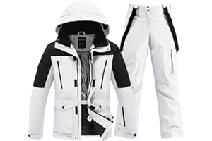 YEEFINE Men's Ski Suit Two Piece Insulated Snowsuits Snow Jacket and Pants Set Waterproof Winter Snowboard Suits Outdoor