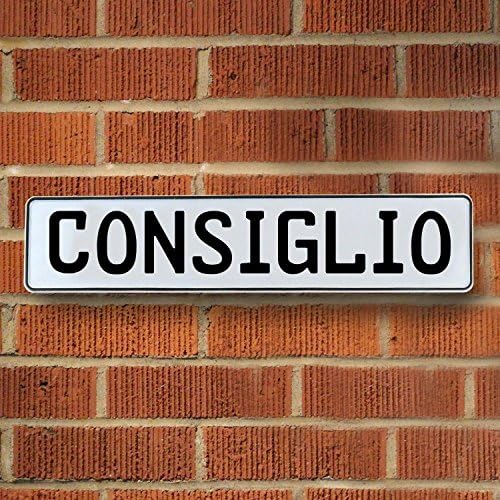 Vintage parts USA VPAY13677 Consiglio White Stamped Aluminum Street Sign Mancave Wall Art