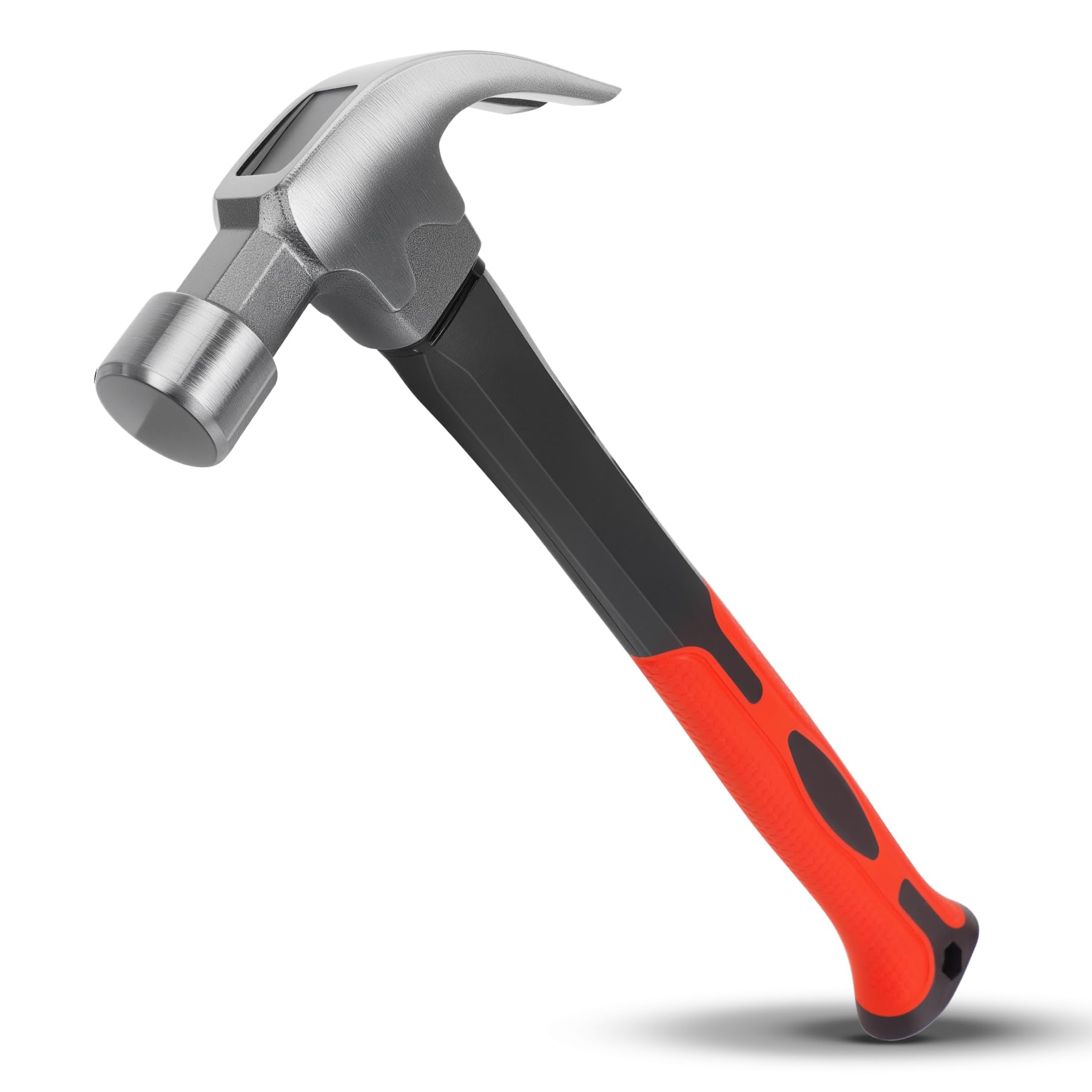 Photo 1 of 16OZ Claw Hammer with Fiberglass Handle, Drop Forged Claw Hammer, All Purpose Hammer, Smooth Face, Shock-Absorbing Grip