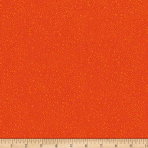 RJR Hopscotch Random Dots Carrot Fabric By The Yard