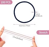 Hanyousheng 200 Pcs Elastic Hair Bands 2mm Thin Multicolor Ponytail Ties view 3
