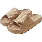 KAJXZ Pillow Slippers for Women Men Summer Indoor House Slippers Shower Shoes Lightweight Open Toe Slip On Platform Quick Dry Bath Sandals Soft Comfortable Shower Sandals