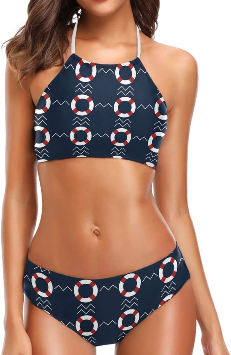 navy blue 2 piece swimsuit