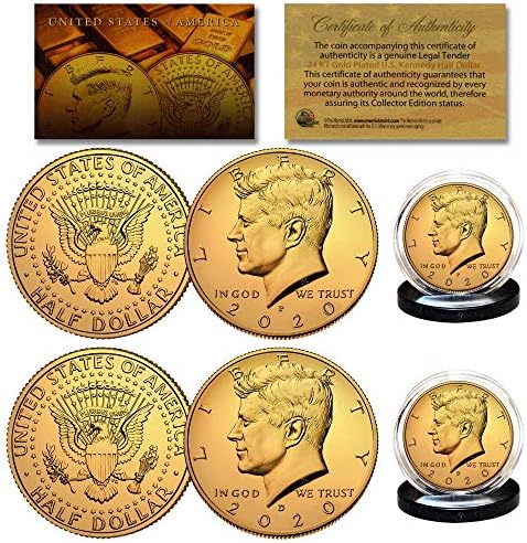 2018-D 24K Gold Gilded JFK Kennedy Half Dollar Coin