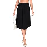 Wikoan Women's Half Slips Long Underskirts Soft Waist Half Slip for Under Dress Nightdress S-3XL