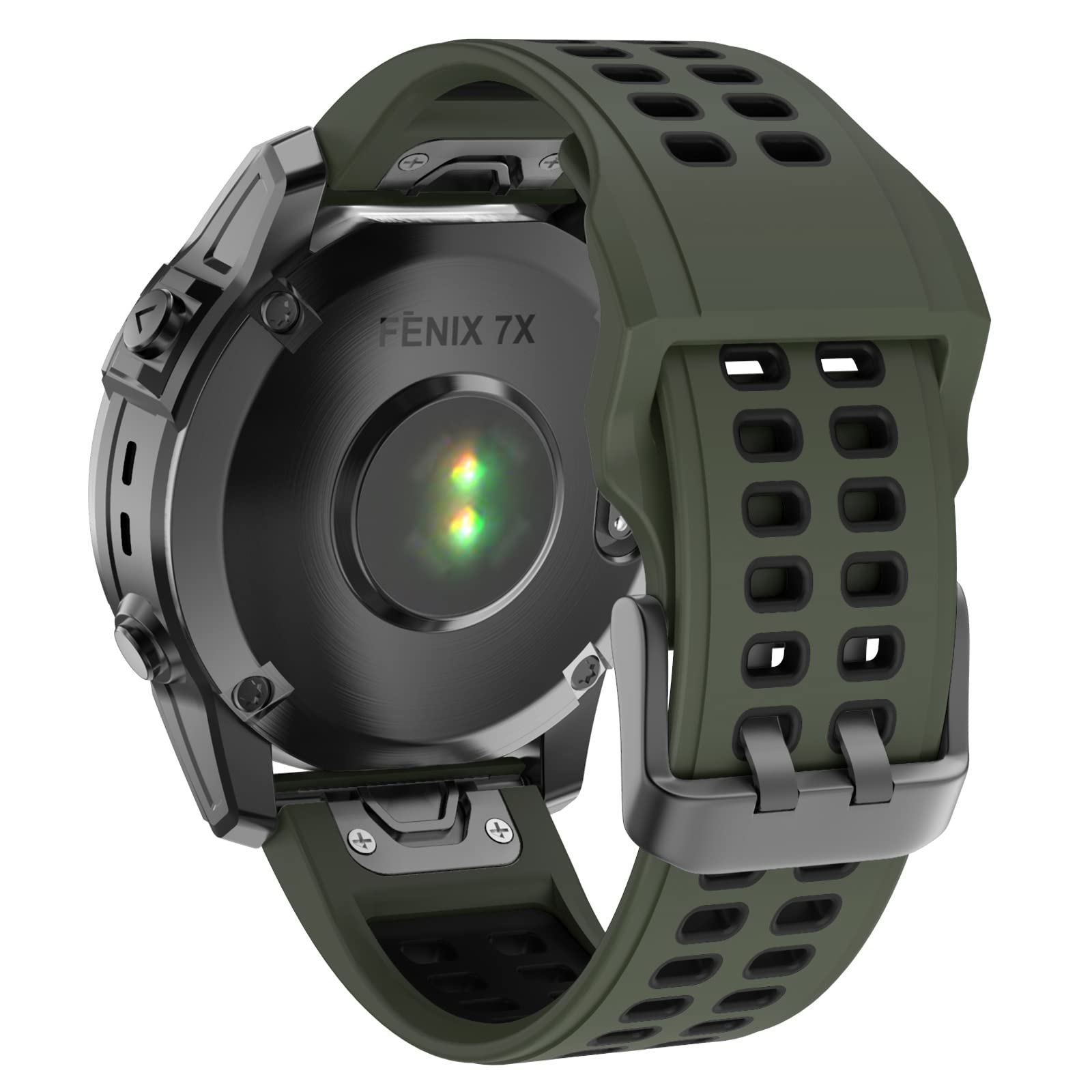 ISABAKE Watch Strap for Fenix 6X/7X/5X, 26mm QuickFit Silicone Wristband for Enduro 2/3, Tactix Delta, Fenix 3 HR
